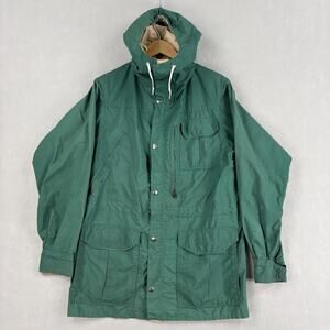 Vintage Holubar Jacket Mens Medium Green Canvas Hooded Parka Boulder Outdoor 80s